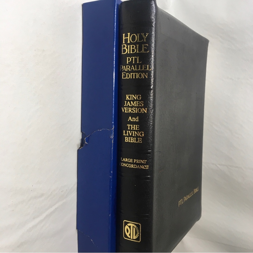 Holy Bible New Old Testament PTL Parallel Version King James With Box EUC